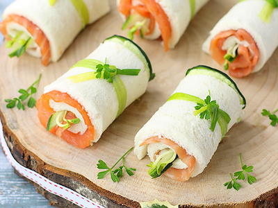 Spuntinelle salmone e avocado